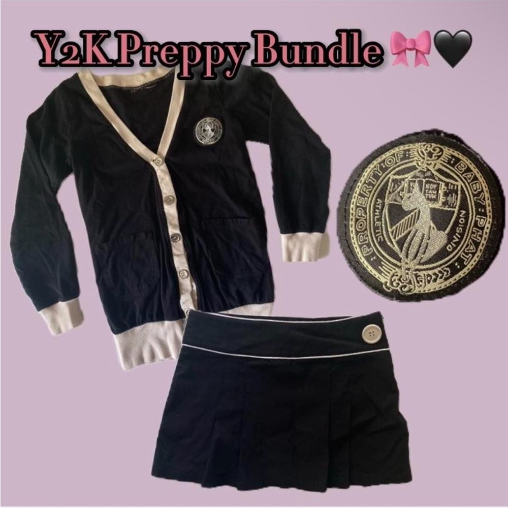 Baby phat Cardigan and Skirt Set